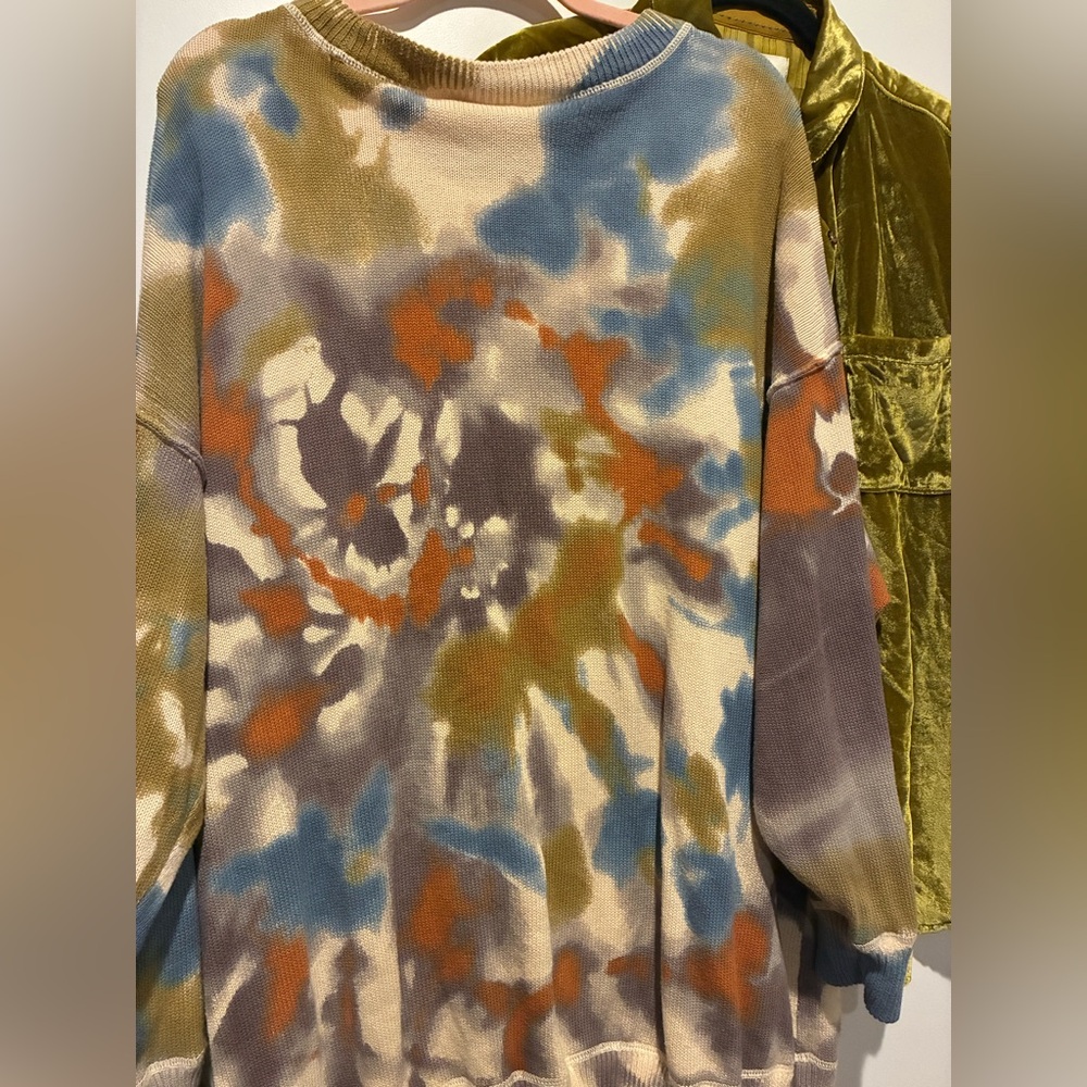 NATURAL LIFE Multicolor Tie-Dye Crew Neck Sweater - Picture 6 of 6